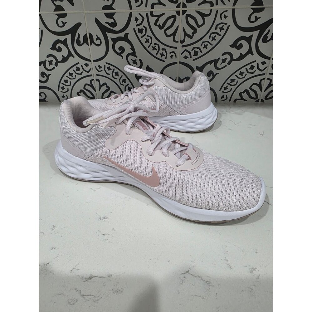 Nike Revolution 6 NN Running Shoes Size 9 Pink Champagne White - Picture 5 of 6
